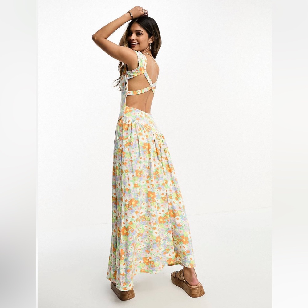 Asos Design crossed back dress with volume skirt ***